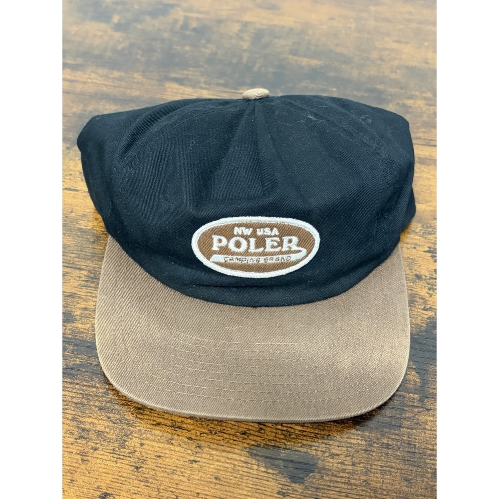 Poler Camp Vibes SnapBack Hat‎ Cap Brown Black OSFM Pacific Northwest